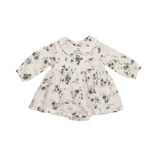 Peter Pan Collar Dress And Diaper Cover