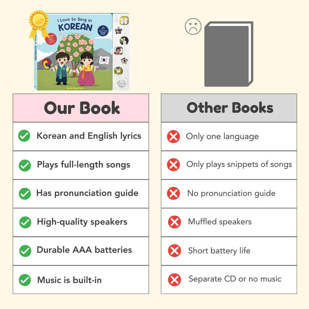I Love to Sing in Korean: Nursery Rhymes (Songbook)