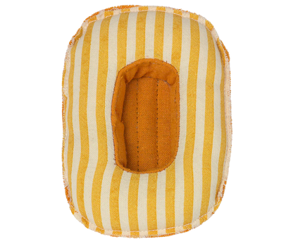 Maileg Rubber Boat Small Mouse, Yellow Stripe