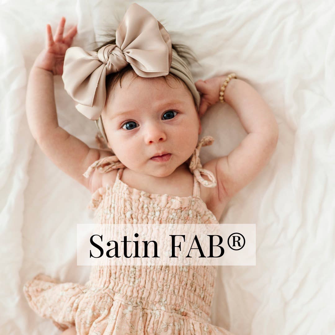 Baby Bling® - Satin FAB® soft nylon headband with satin bow