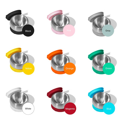 Baby Bowl + Storage Lid | Stainless Steel & Silicone: Pink