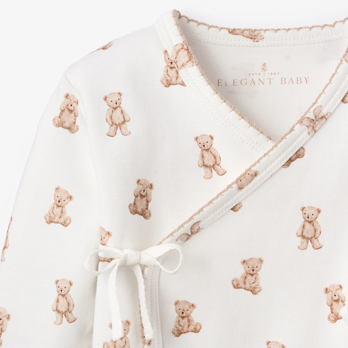 ELEGANT BABY TEDDY BEAR DOUBLE LAYERED COTTON LAYETTE SET