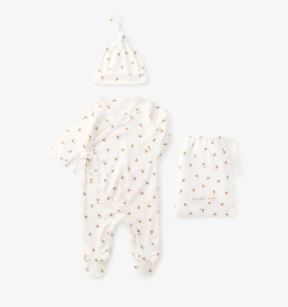 Elegant Baby ELEGANT BABY ORGANIC COTTON POINTELLE LAYETTE 2 PC GIFT SET