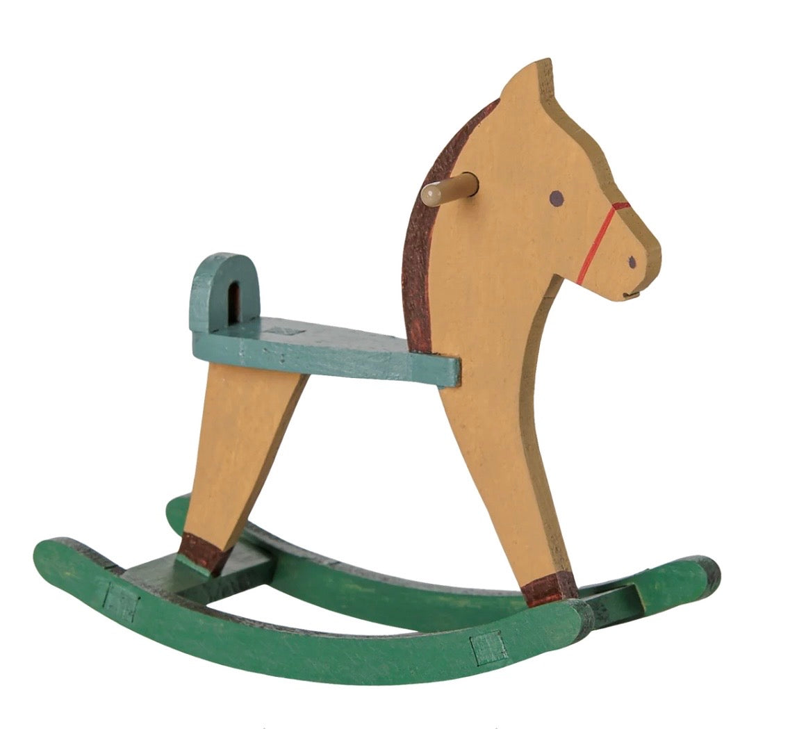 Maileg Rocking horse, Mouse - Light Brown