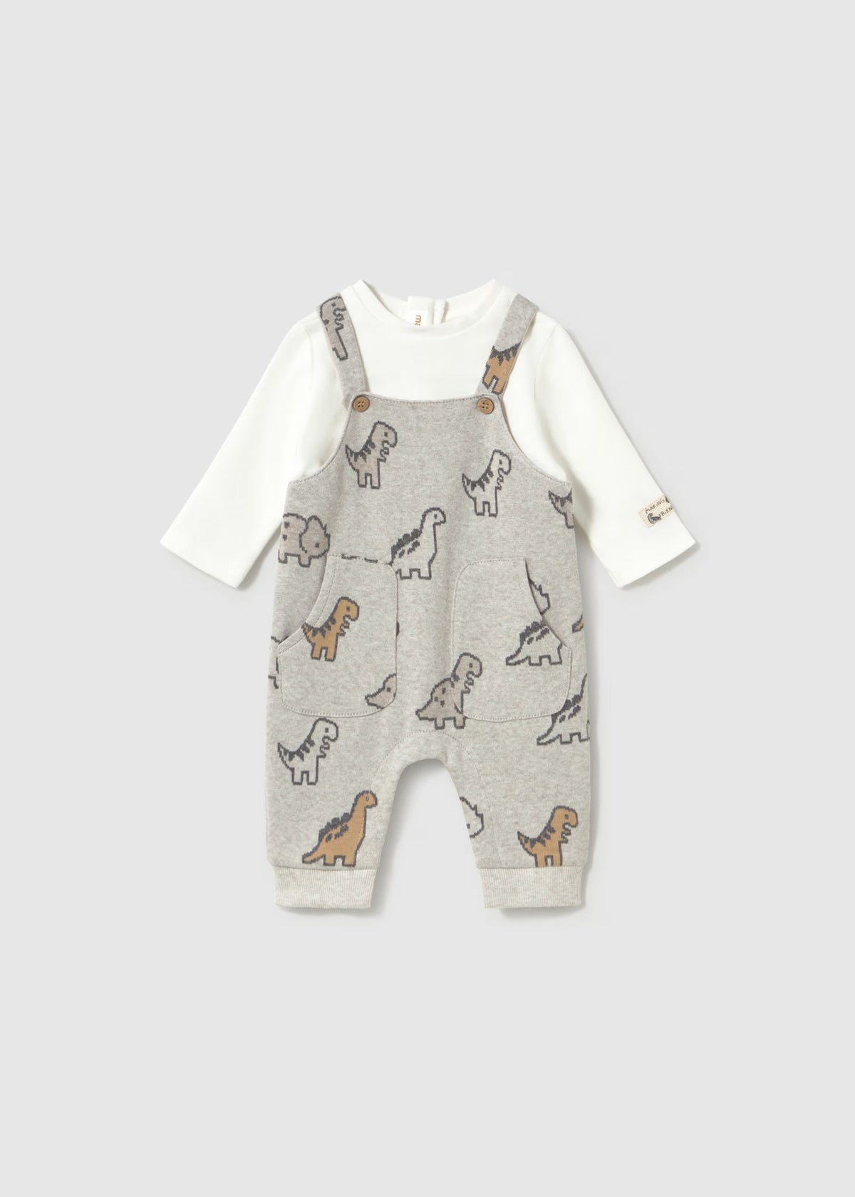 Mayoral Dinosaur Overall Romper 2661