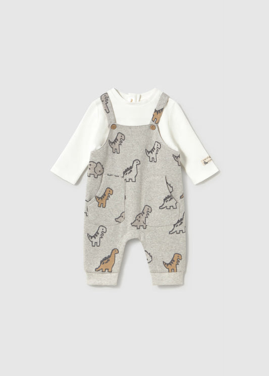 Mayoral Dinosaur Overall Romper 2661