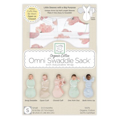 Organic Omni Swaddle Sack, Watercolor Poppies