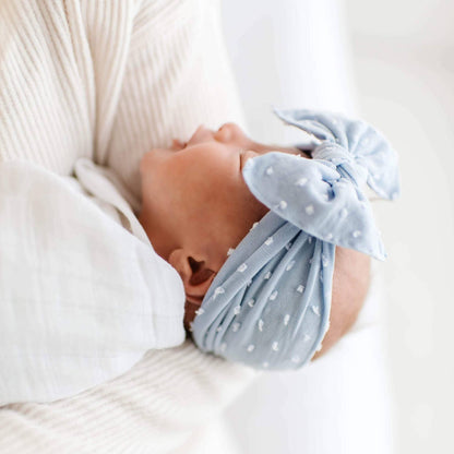 Baby Bling® Shabby Dot Knot soft nylon headband