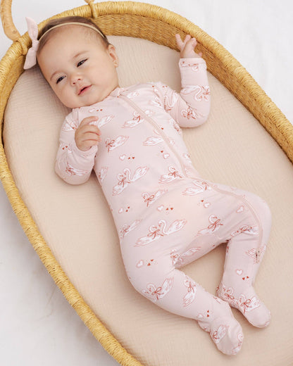 Bamboo Zip Footie || Swans