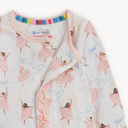 PRETTY PLIES MODAL FOOTIE W/ RUFF