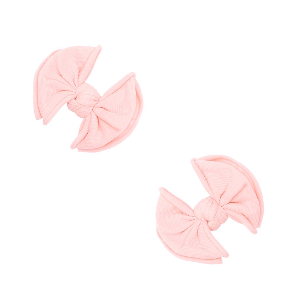 Baby Bling® 2-Pack Baby FAB® Clips soft nylon bow hair clips