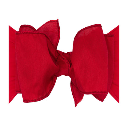 Baby Bling® Faux Silk Big Classic Bow on soft nylon headband