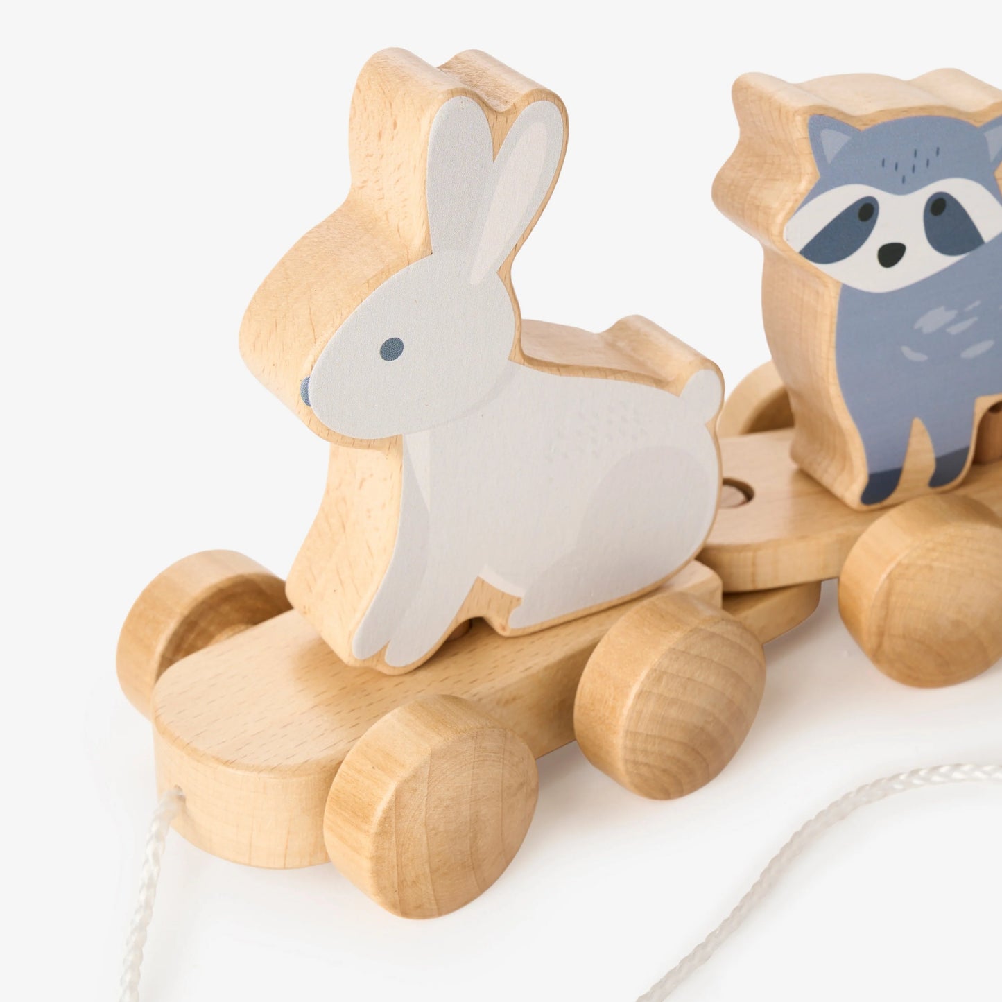 WOODEN FOREST ANIMAL PULL TOY