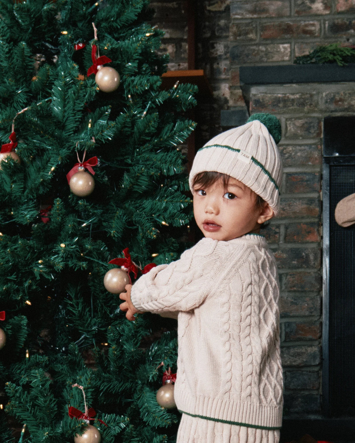 7AM Ribbed Cotton Beanie • Holiday