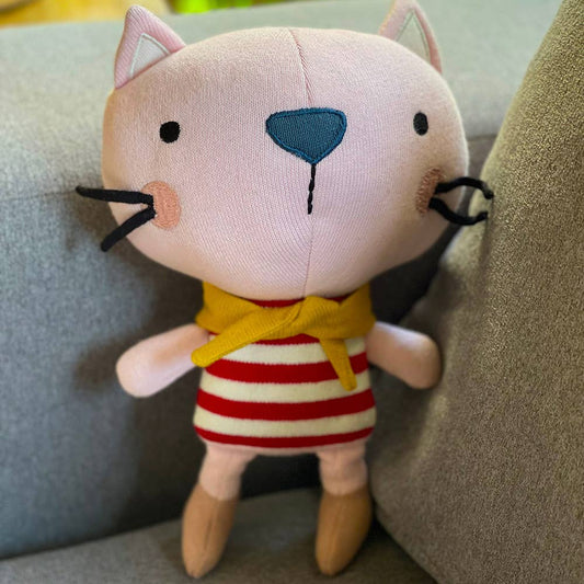 Remi Cat Organic Cotton Stuffed Animal Baby Kid Toy
