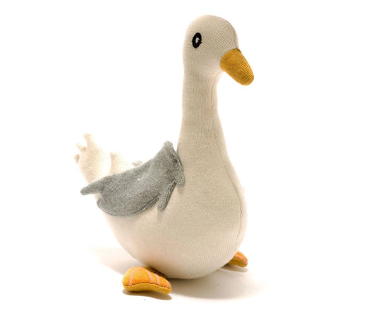Knitted Organic Cotton Seagull Plush Toy