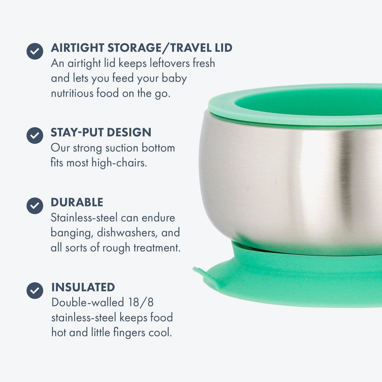 Baby Bowl + Storage Lid | Stainless Steel & Silicone: Pink