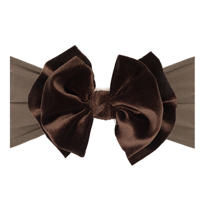 Baby Bling® Velvet FAB® soft nylon headband with velvet bow