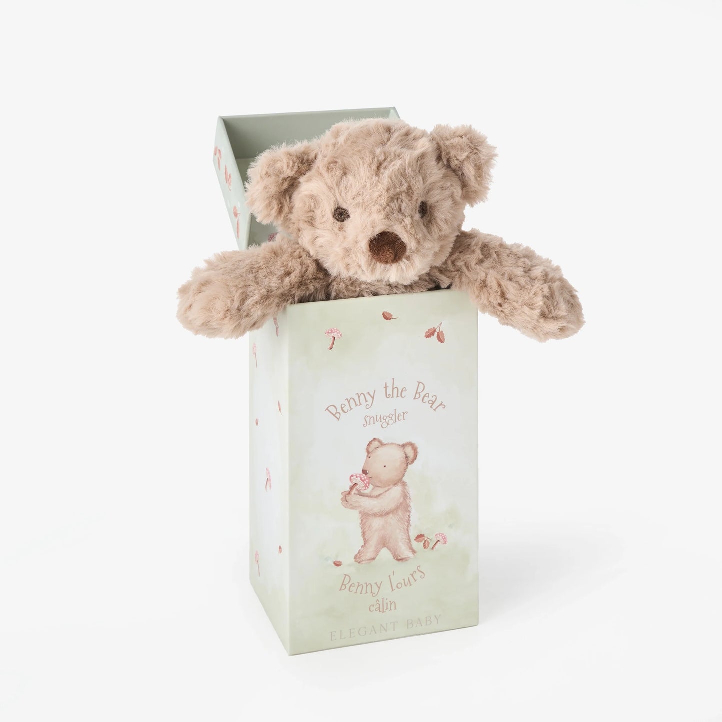 Elegant Baby BEAR SNUGGLER PLUSH SECURITY BLANKET W/ GIFT BOX