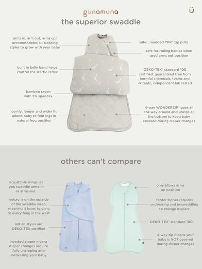 Gunamuna Swaddle Sleep Sack 1.0 tog