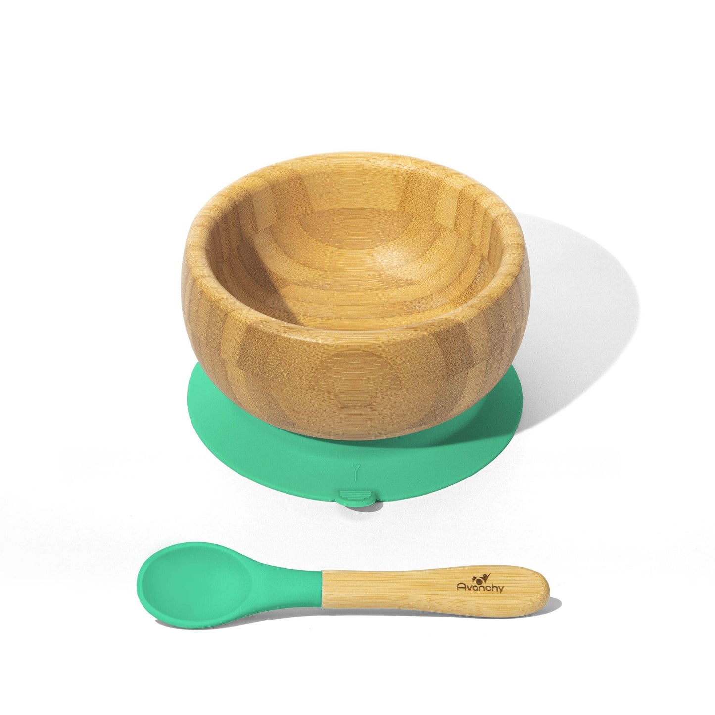 Baby Bowl + Spoon | Bamboo & Silicone: White