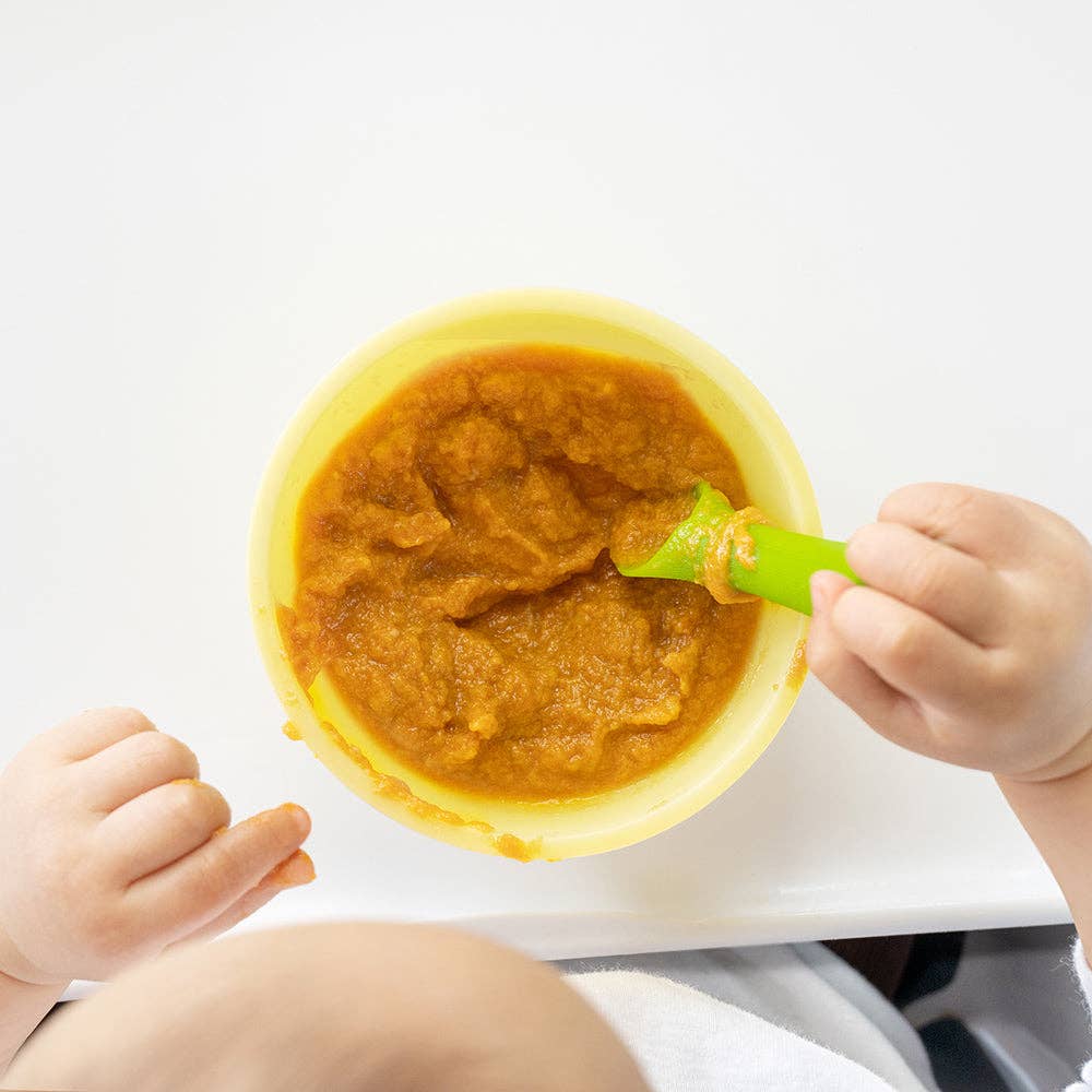 Silicone Suction Bowl with Lid: Blueberry