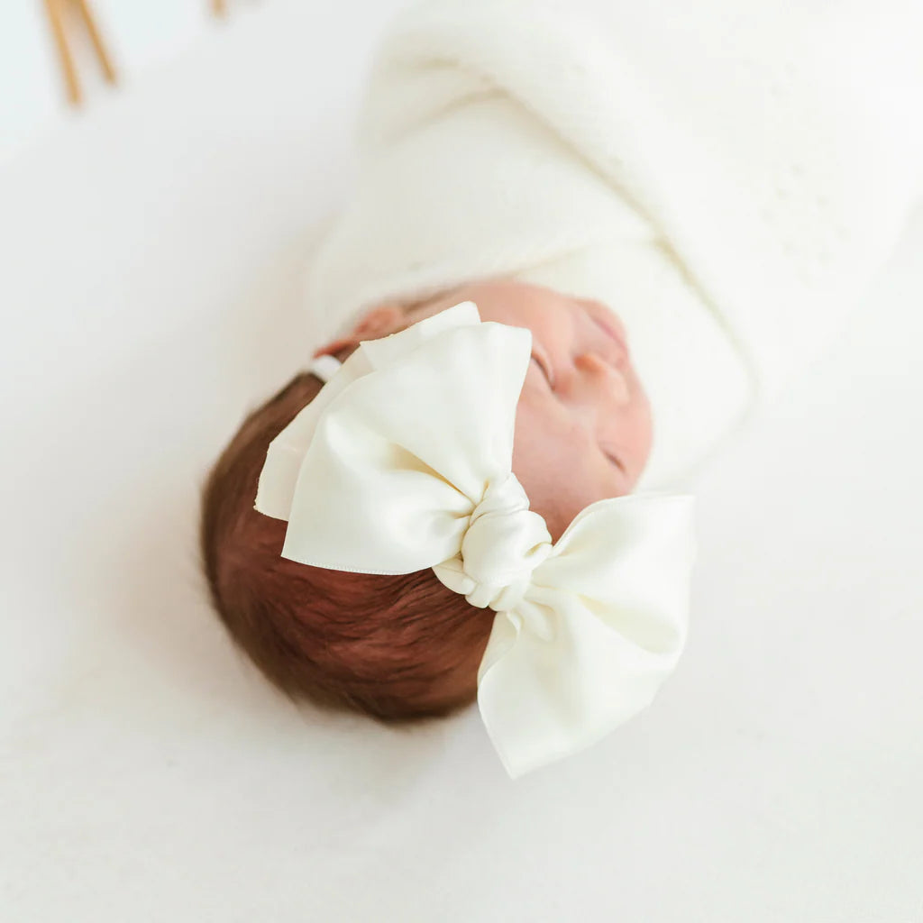 Baby Bling® - Satin FAB® skinny nylon headband with satin bow
