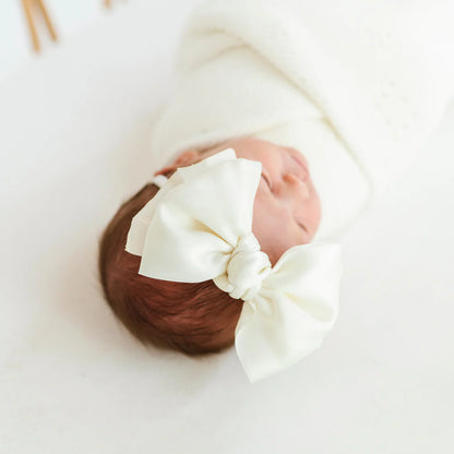 Baby Bling® - Satin FAB® skinny nylon headband with satin bow