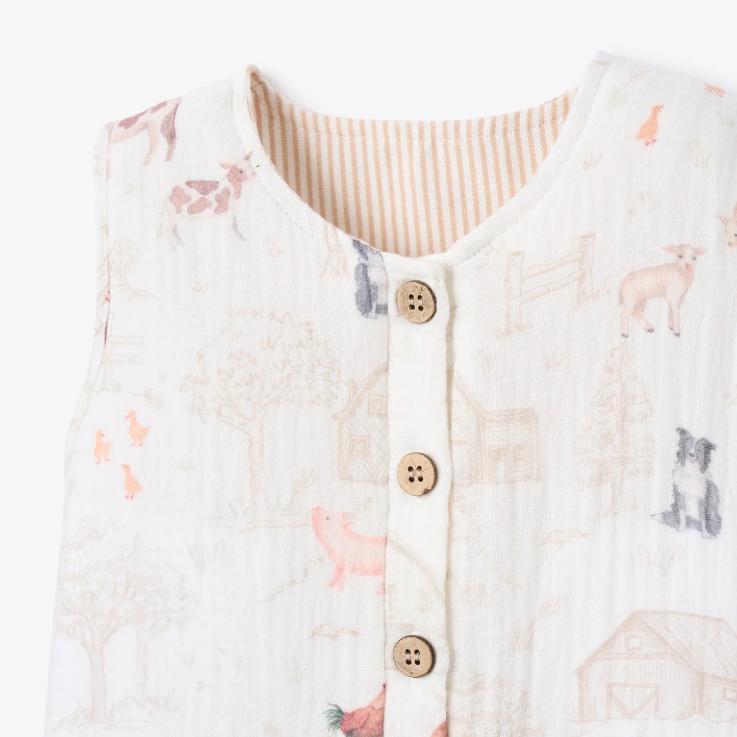 PETITE FARMSTEAD ORGANIC COTTON SHORTALL