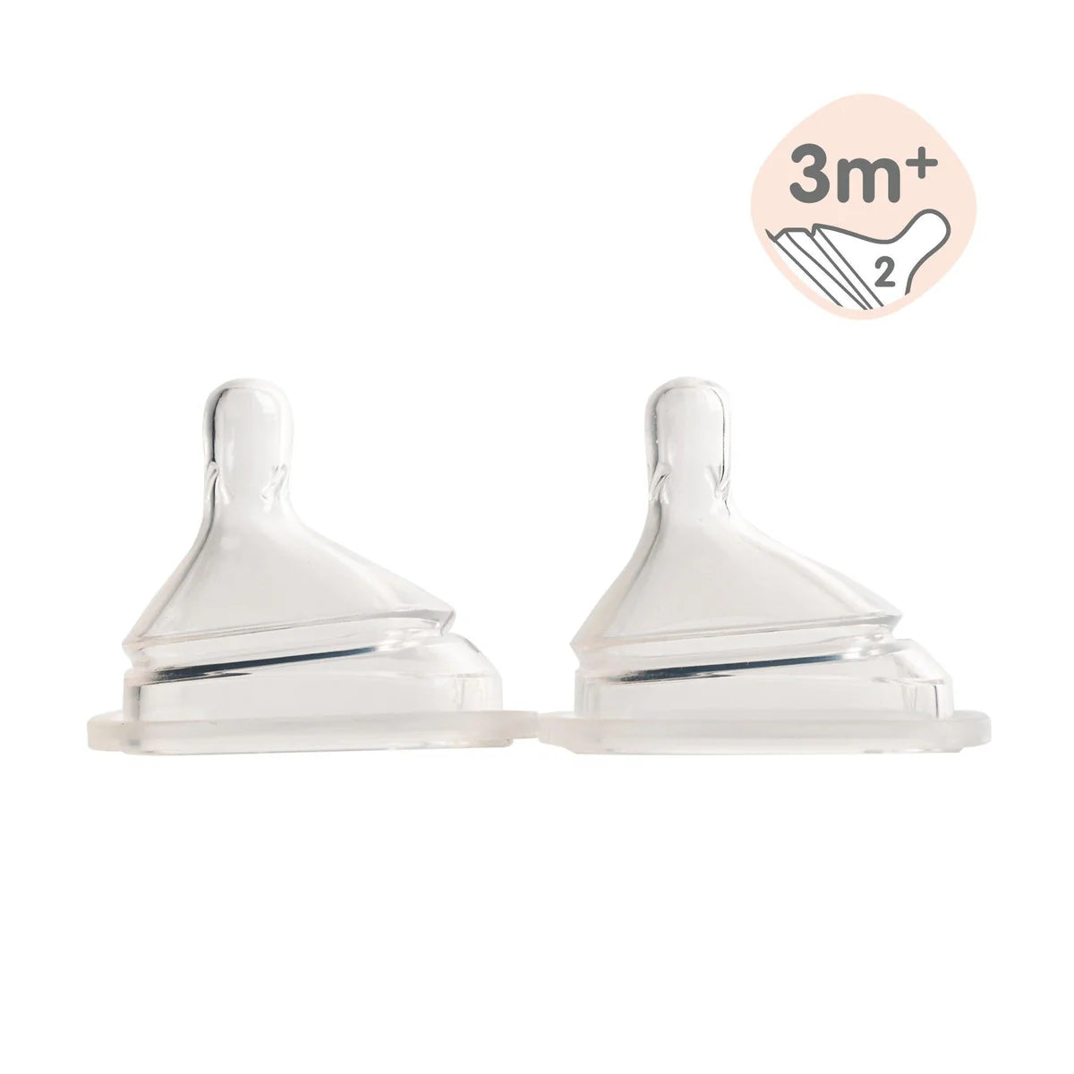 HEGEN NIPPLE MEDIUM FLOW, 2-PACK (3 TO 6 MONTHS)