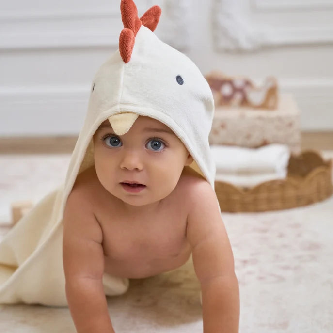 Elegant Baby CHICKEN HOODED BABY BATH WRAP