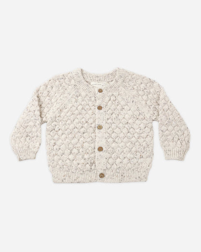 Quincy Mae Bubble Knit Cardigan || Natural Confetti
