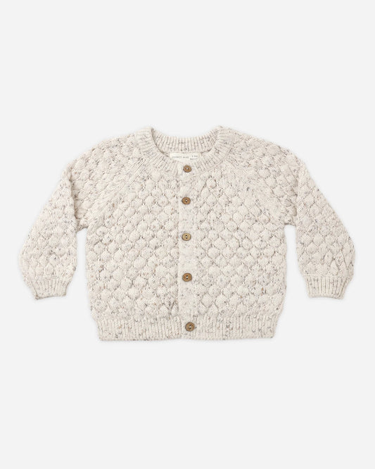 Quincy Mae Bubble Knit Cardigan || Natural Confetti