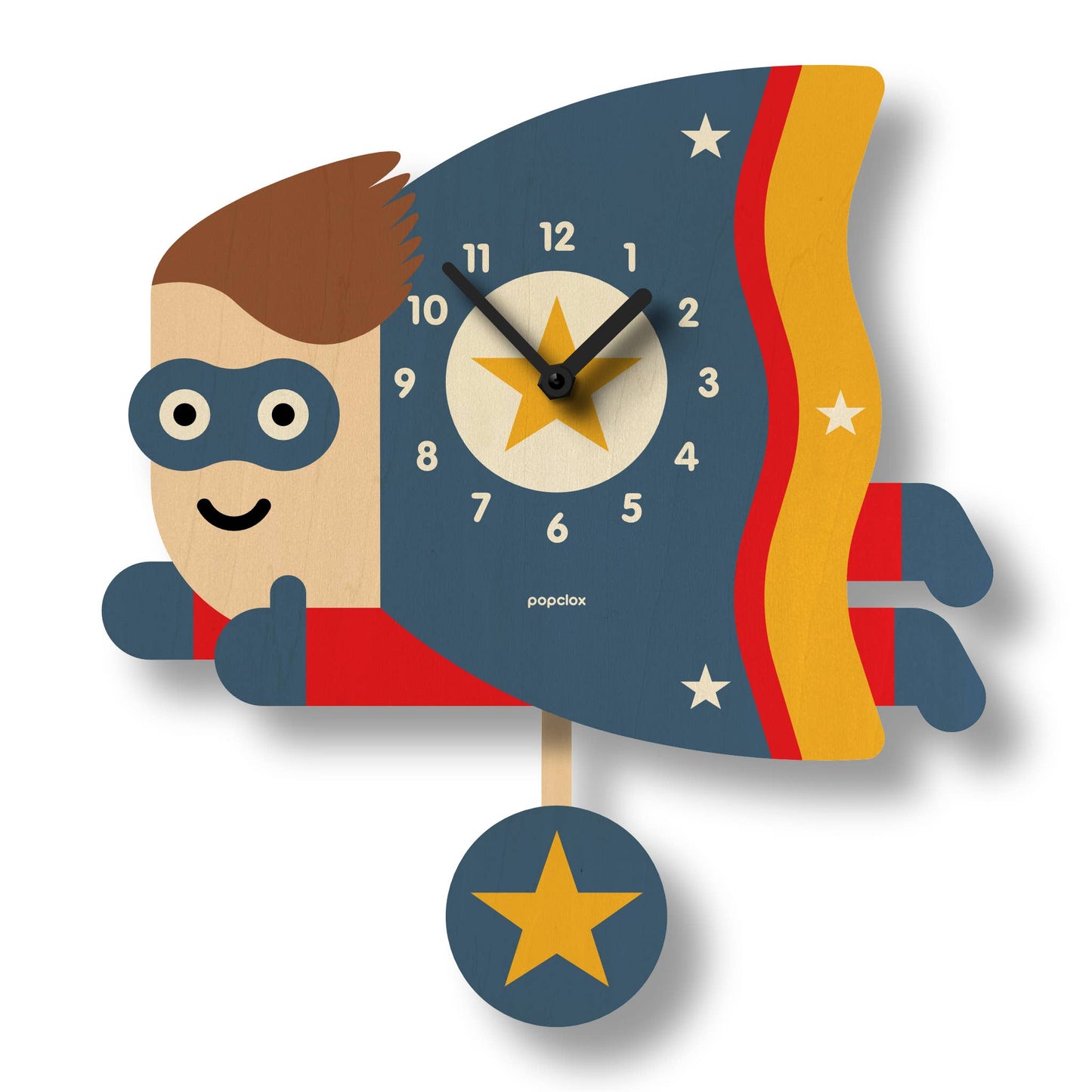 Superboy Pendulum Clock - Wood