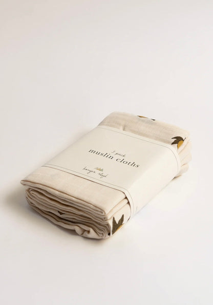 3 PACK MUSLIN CLOTH GOTS