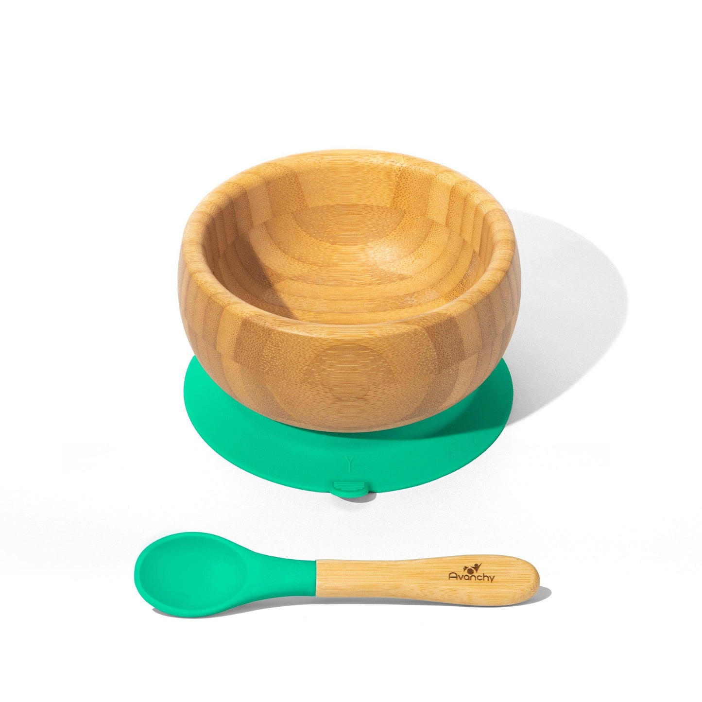 Baby Bowl + Spoon | Bamboo & Silicone: Blue