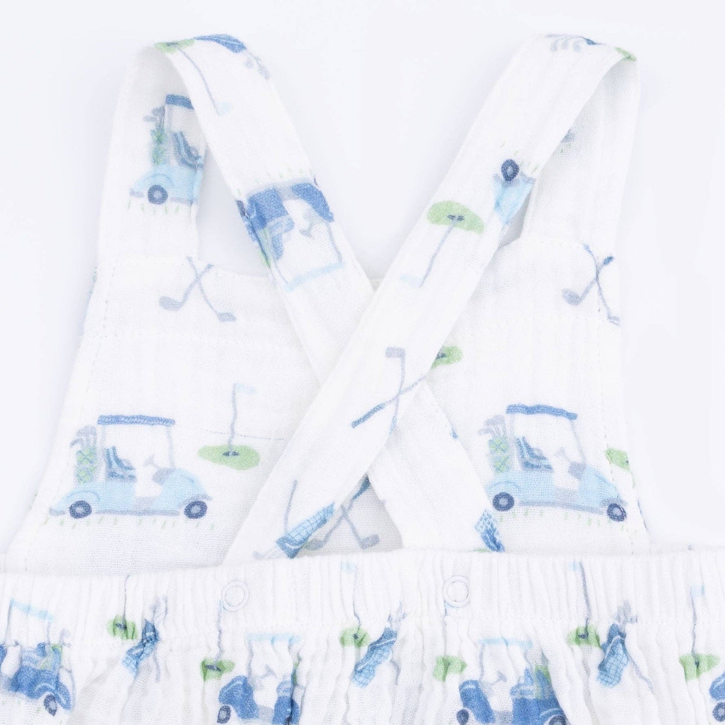 Baby Golf Carts Blue Retro Sunsuit