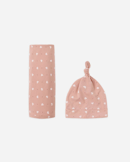 Bamboo Swaddle + Knotted Hat