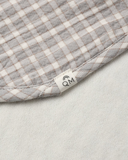 Quincy Mae Burp Cloth 2-Pack Winter Berry, Blue Gingham