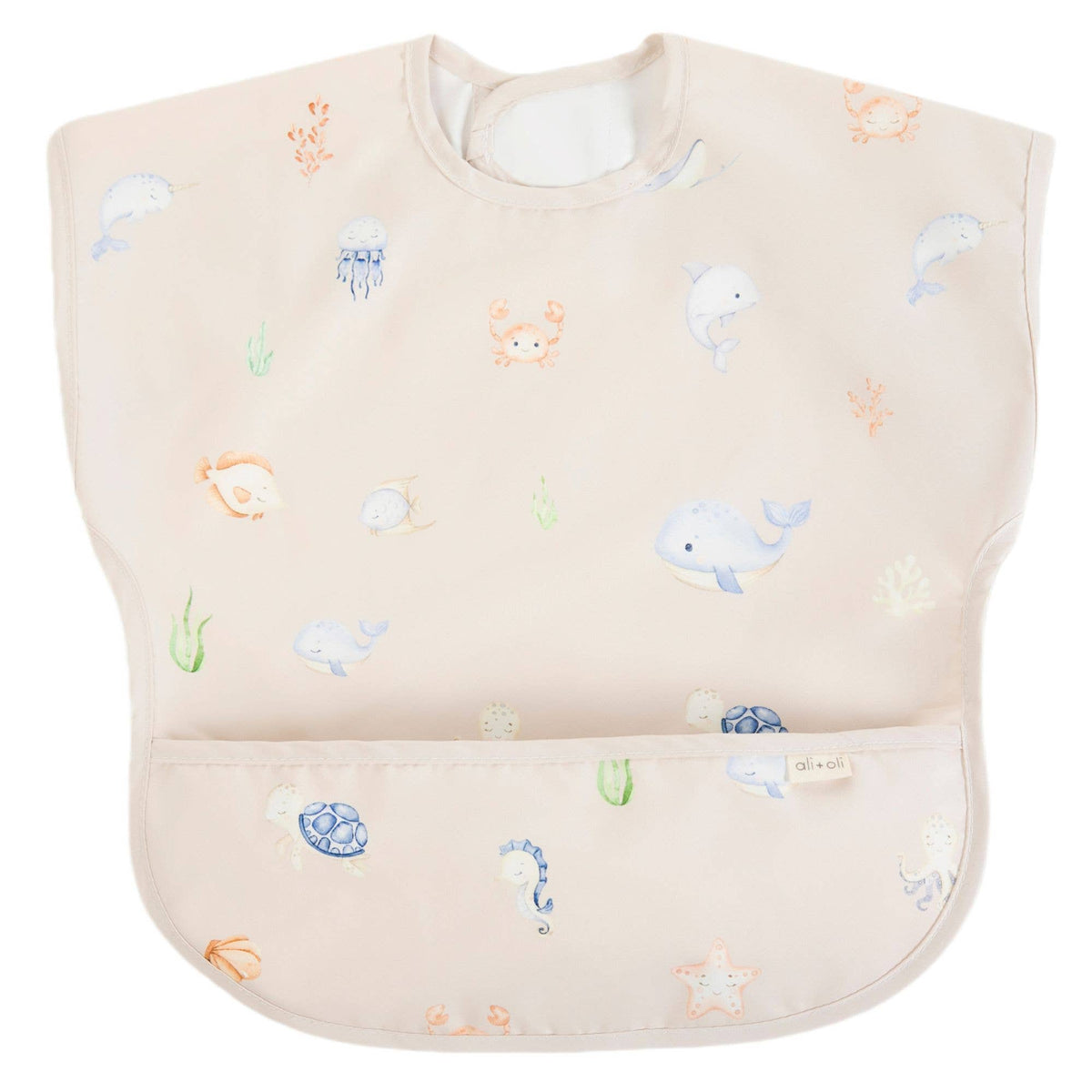 Smock Bib for Baby & Toddler (1-pc) Short Sleeve (Undersea)
