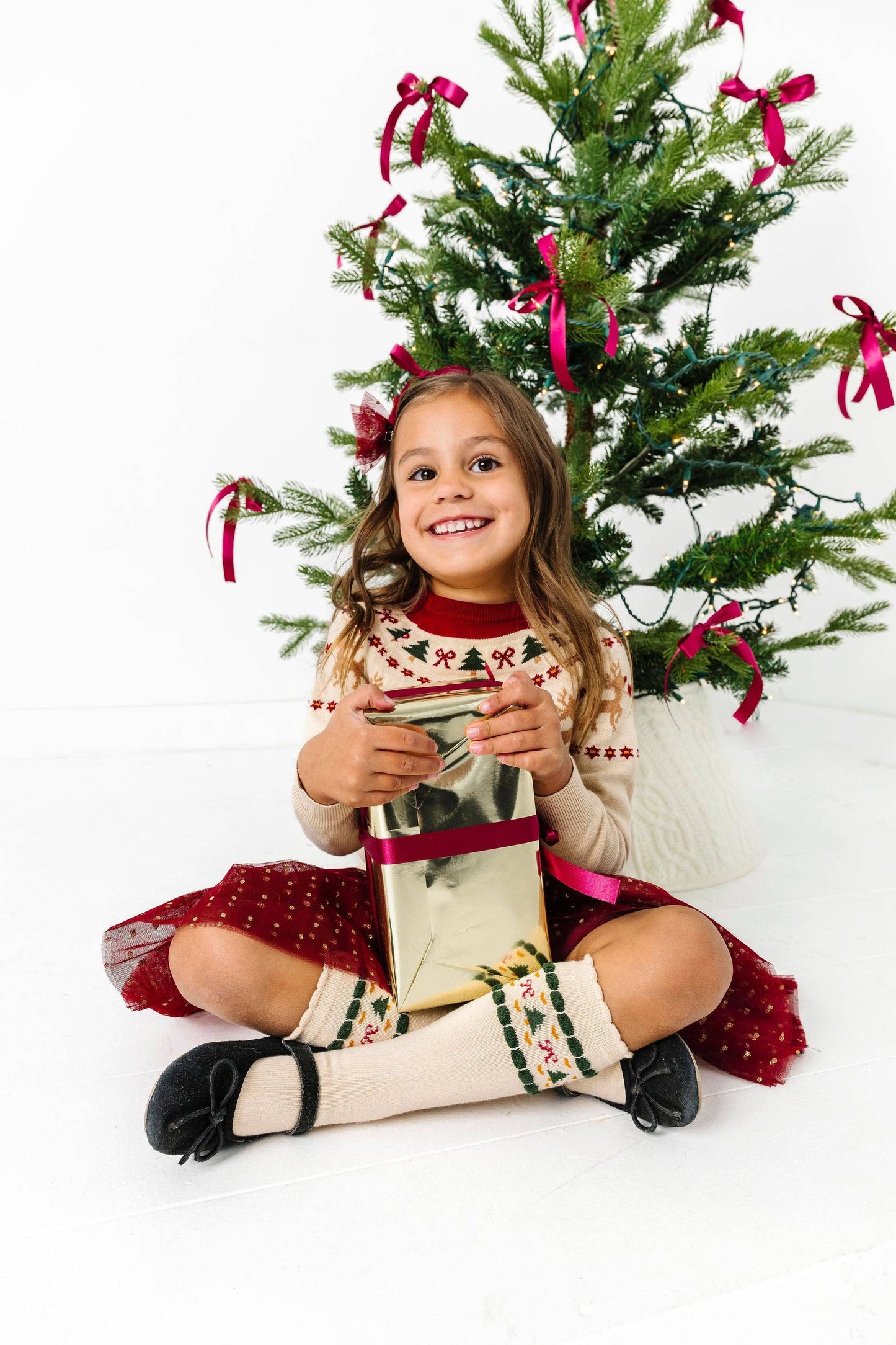 Little Stocking Co.Vanilla Fair Isle Knee High Socks
