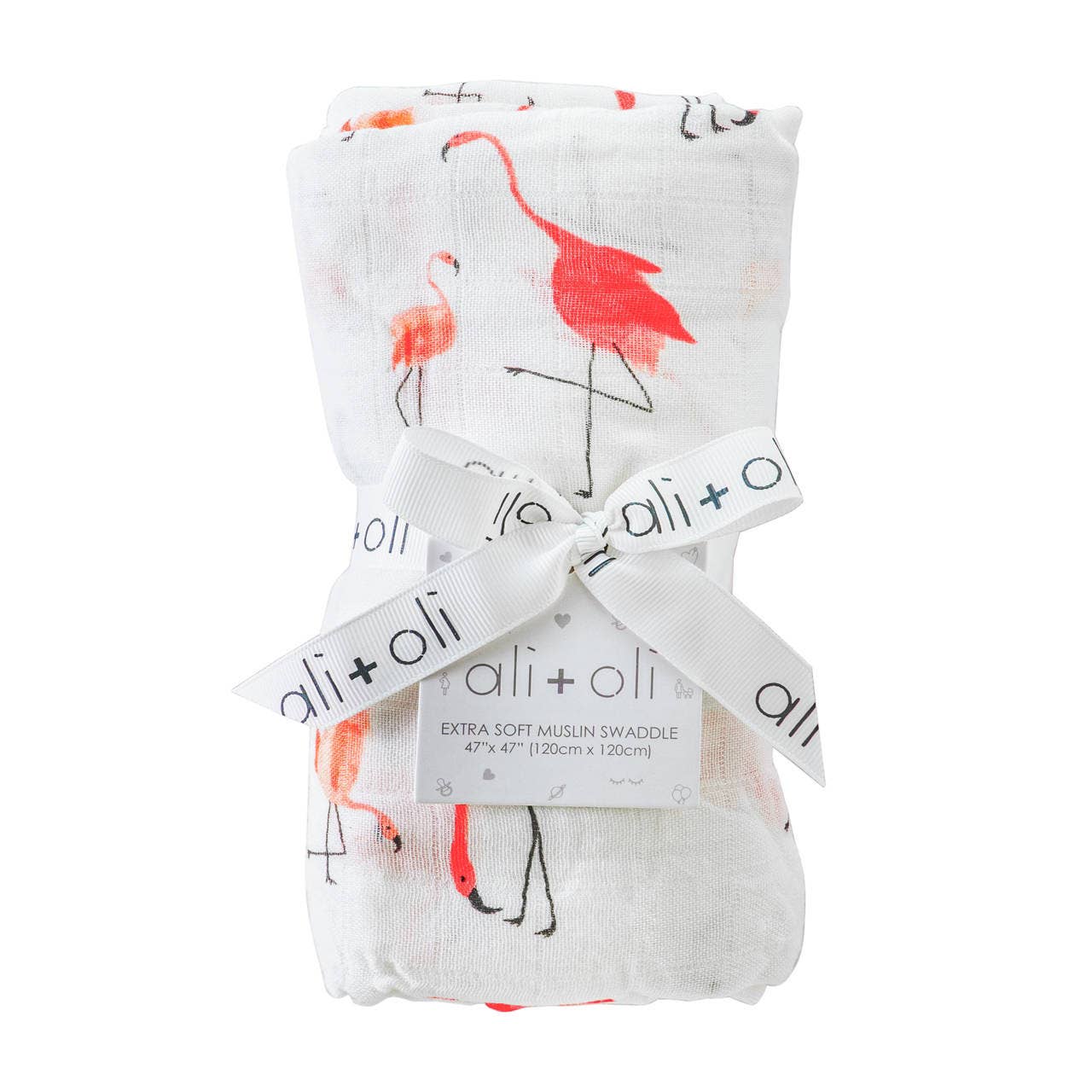 Ali+Oli Bamboo Muslin Swaddle Baby Blanket