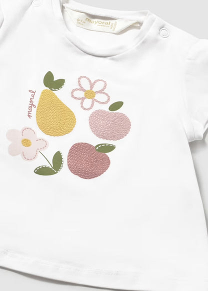 Newborn Girl Silkscreen Print T-shirt 1076
