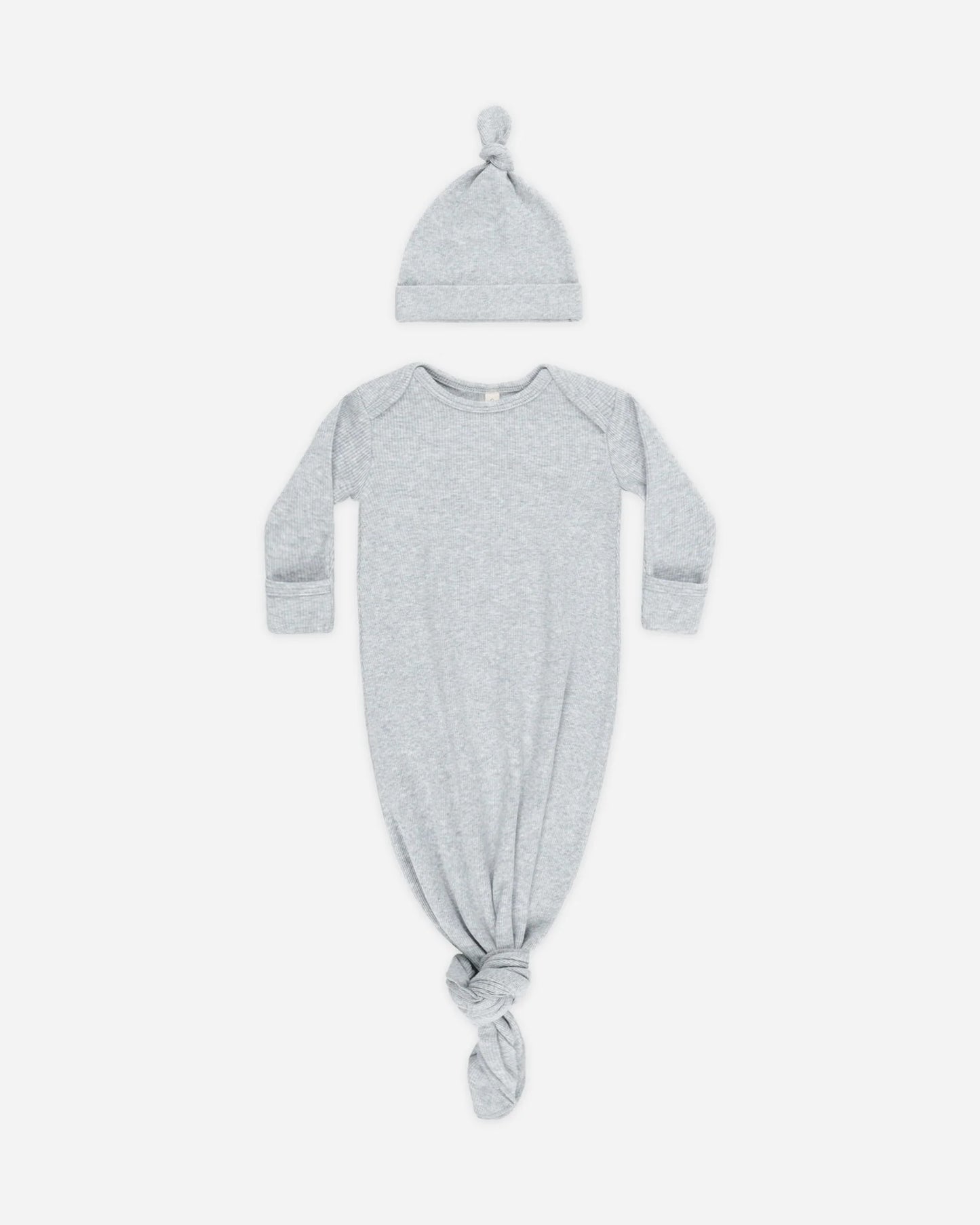 Knotted Baby Gown+ Hat