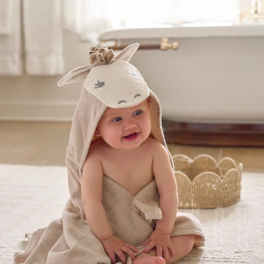 PONY HOODED BABY BATH WRAP