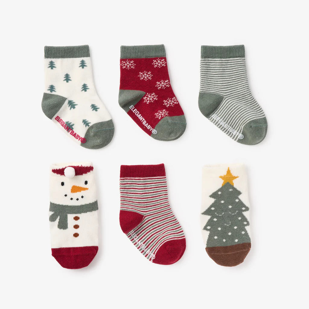 Christmas Cottage Socks 6 packs