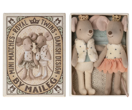 Royal Twins in Box, Little Brother & Sister in Matchbox - Rose