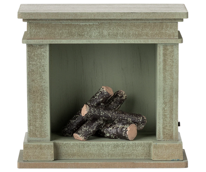 Maileg Fireplace Miniature - Dusty Green