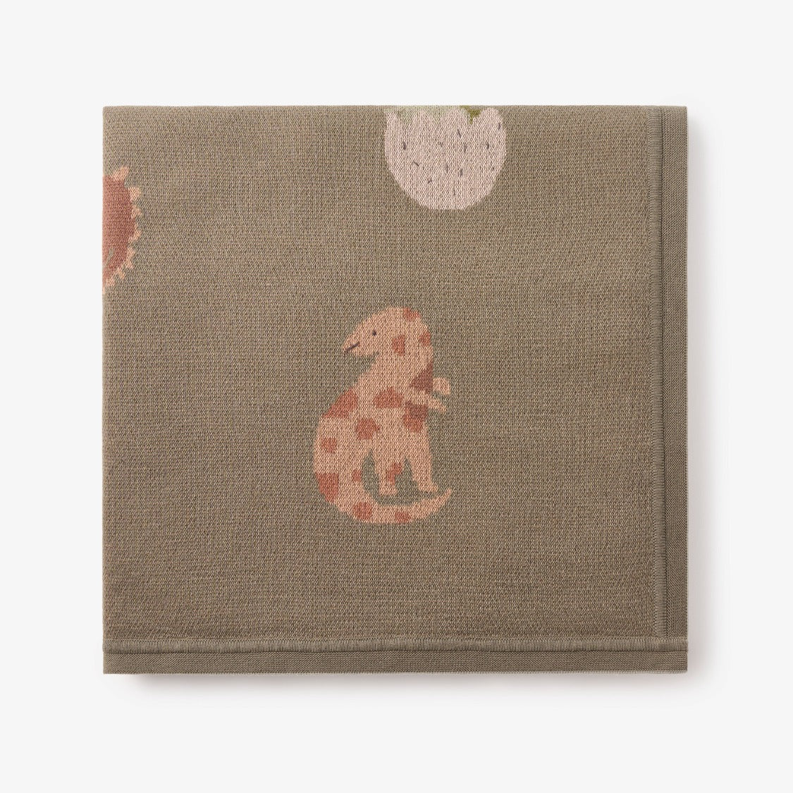 DINOSAUR COTTON KNIT BABY BLANKET