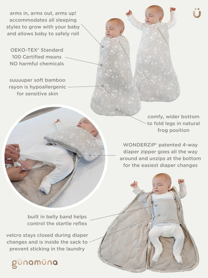 Gunamuna Swaddle Sleep Sack 1.0 tog